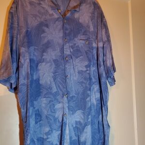Reyn Spooner Tropical Blue Button Down Shirt